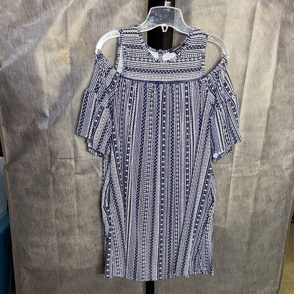 Robert Louis Blue and White Striped Dress with POCKETS